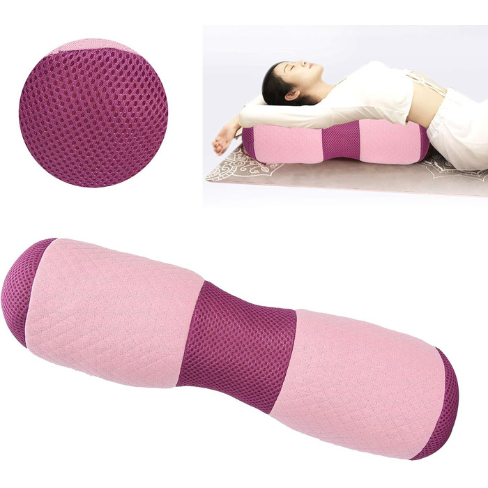 Подушка для йоги Yoga Bolster Roller Waist Pillow Корекція поперекового відділу тазу Подушка Memory Foam Block Подушка для йоги кругла для відновлювальних вправ йоги