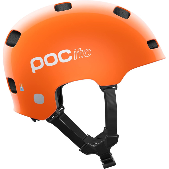 Дитячий велосипедний шолом POC POCito Crane MIPS з ротаційним захистом, флуоресцентними кольорами та підвищеною видимістю