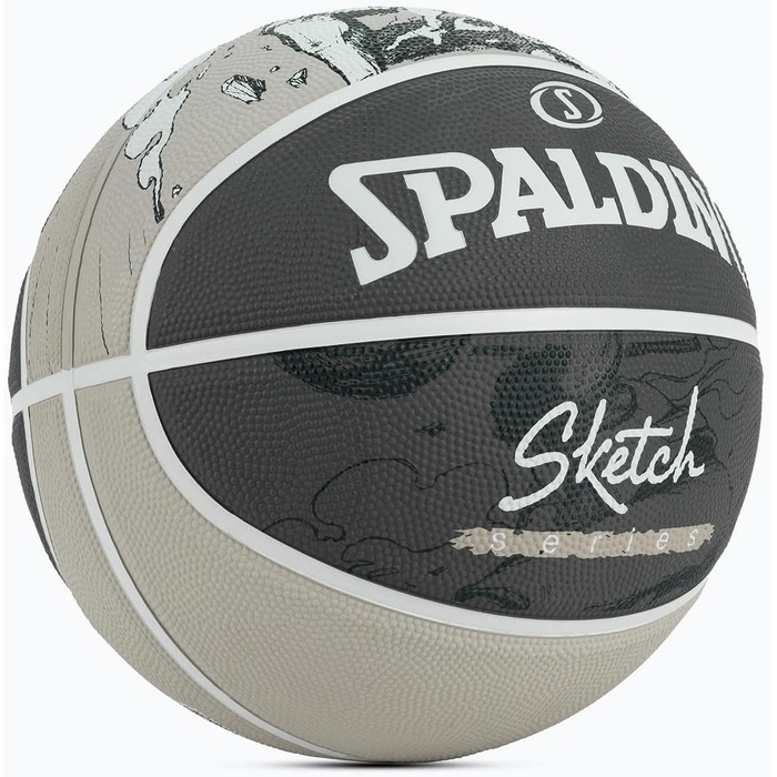 М'яч Spalding Sketch 84382Z, унісекс баскетбольний, чорний, розмір 7 EU