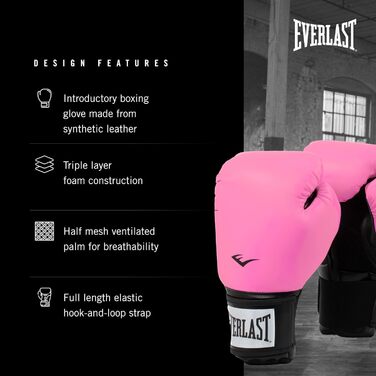 Боксерські рукавички Everlast Unisex Pro Style рожеві 8 унцій