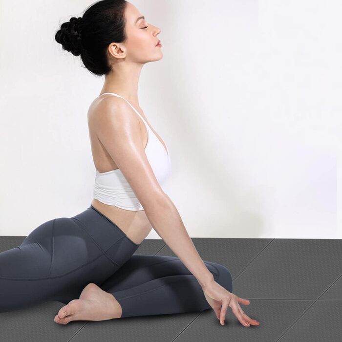 Килимок для йоги TPE MAXYOGA, що не ковзає, 183x60,6 см (чорний)