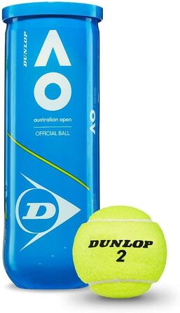 Тенісні м’ячі Dunlop для Відкритого чемпіонату Австралії, у тубусі