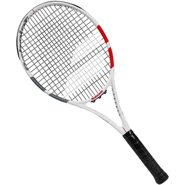 Ракетка Babolat Strike Evo Unstrung, біло-червона-чорна (Blanco)