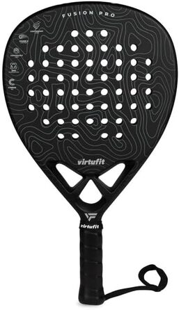 Ракетка VirtuFit Fusion Pro Padel - Чорна/Сіра