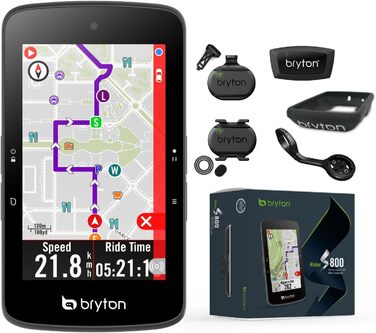 Велокомп'ютер Bryton Rider S500 GPS, 24 год, сенсор, навігація