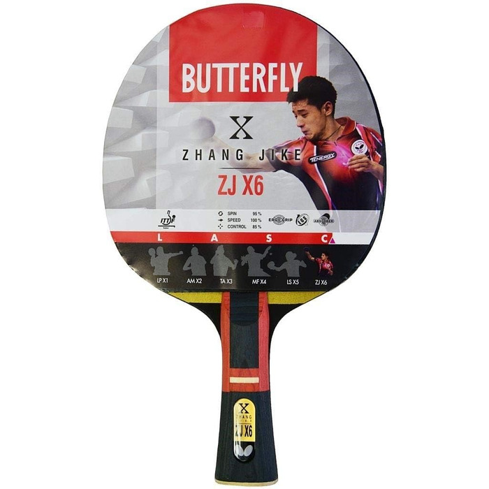 Ракетка для настільного тенісу Butterfly Zhang Jike ZJX 6 Ракетки для настільного тенісу Професіонали та змагання Сертифікований ITTF інтерфейс Ракетка для настільного тенісу TT ракетка професійна гра Topspin Attack Zhang Jike Zjx6