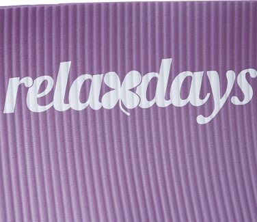 Килимок для йоги Relaxdays, товщиною 1 см, для пілатесу, фітнесу, легкий на суглоби, з ременем для перенесення, гімнастичний килимок 60 х 180 см (фіолетовий, білий)