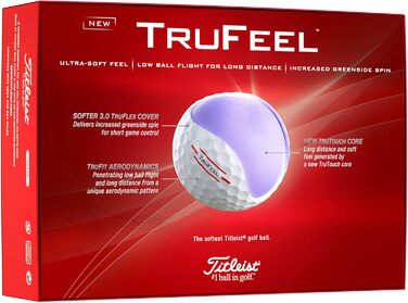 М'ячі Titleist TruFeel для гольфу, 12 шт.