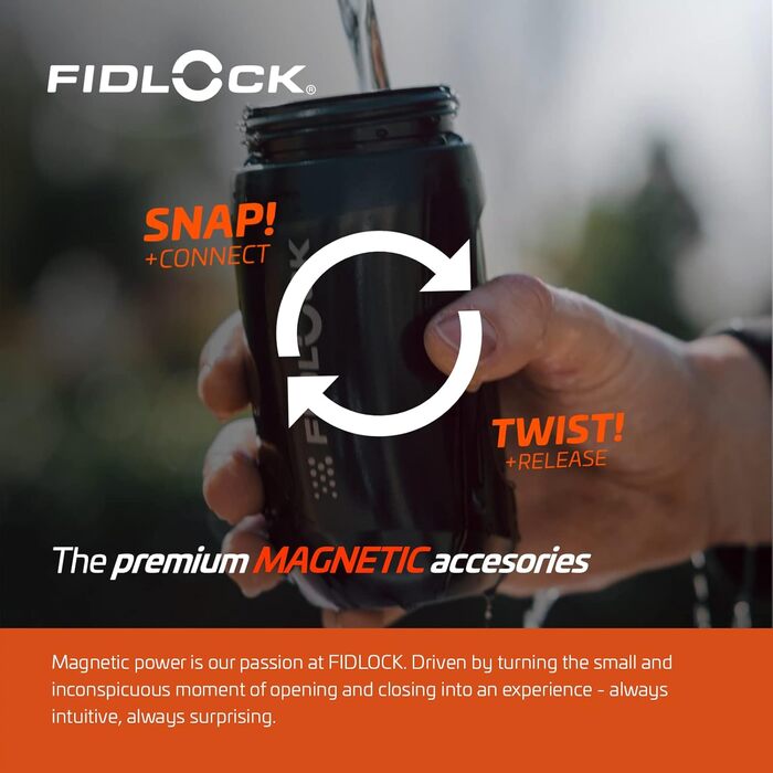 Пляшка для води Fidlock з коннектором Twist Black Розмір 450 мл Чорна 450 мл