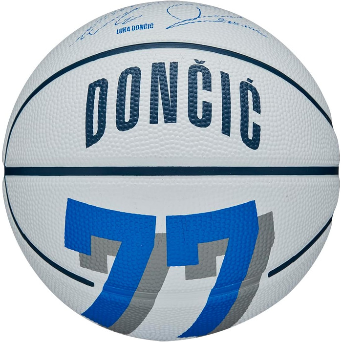 Баскетбол на відкритому повітрі WILSON NBA Player Icon розмір 7 74,9 см і міні-розмір (3, Лука Дончич)