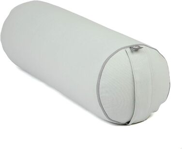 Рулон Bodhi Yoga Bolster Ø 22 см Рулет для йоги з органічною начинкою зі спельти Подушки для йоги для відновлювальної та інь-йоги Бавовняний чохол, який можна прати Подушка для пілатесу з ременем для перенесення (крижано-блакитний)