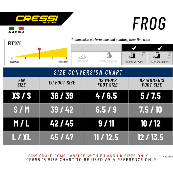 Ласти для риболовлі для дайвінгу Cressi Frog Made in Italy регульовані ласти M/L Чорний/Червоний