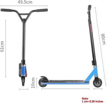 Спортивний професійний самокат Stunt Trick Push Scooter з кульковими підшипниками та поворотним кермом на 360 градусів, самокат для фрістайлу, веселий самокат для дітей дорослих, заздрість до скейтпарку чорний