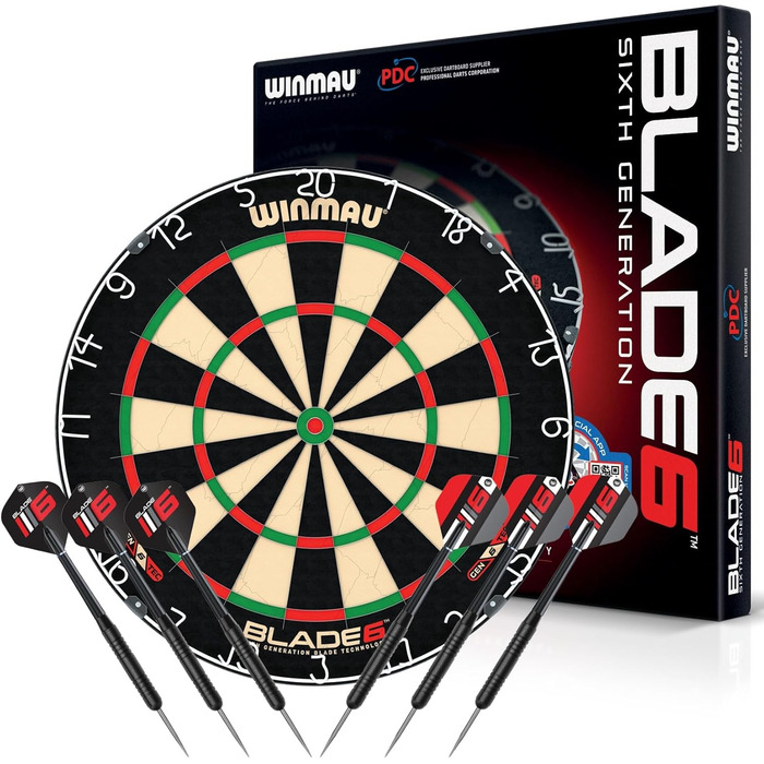 Дошка для дартсу WINMAU Blade 6 з 2 наборами дартсу