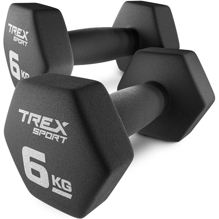 Набір гантелей TREX SPORT з неопрена 2 шт. 4–20 кг для жінок і чоловіків