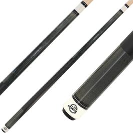 Серія Hardy Pool Billiard Cue Uni, більярдні киї з 2 предметів зі стрічкою для захоплення зі штучної шкіри, довжина кия 147 см, багатошарова професійна клейка шкіра 12,5 мм, швидкознімна пряжка з нержавіючої сталі, синій, сірий, чорний (сірий)