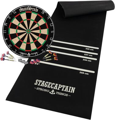 Дошка для дартсу Stagecaptain DBS-1715 Bullseye Pro зі стрілками та килимком