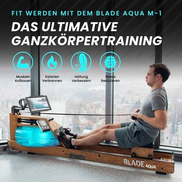 Гребні тренажери Bluefin Fitness Blade Aqua W-1 & M-1 з РК-консоллю