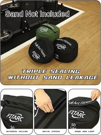 Тренувальний мішок Fitarc Sandbag 150 фунтів, без піску, чорний