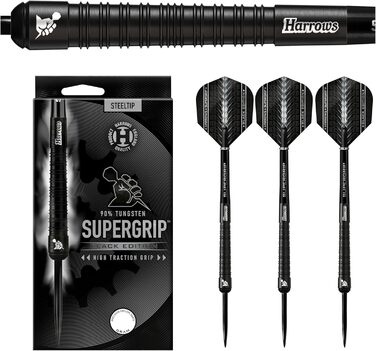 Борони SUPERGRIP Black Edition Dartset 90 Вольфрам, 28г з валами та польотами