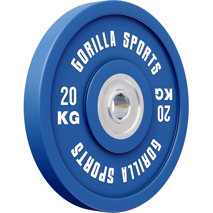 Бамперні пластини GORILLA SPORTS - 50мм, прогумовані, 20 кг