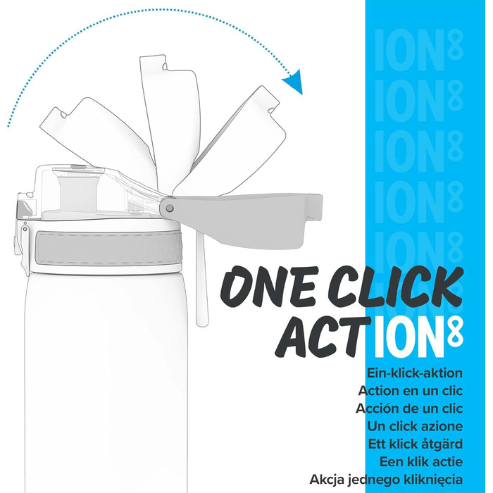 Пляшка для води Ion8, герметична, BPA-free, 500 мл, з коалами, та пляшка для води Ion8, нержавіюча сталь, 600 мл, бірюзова