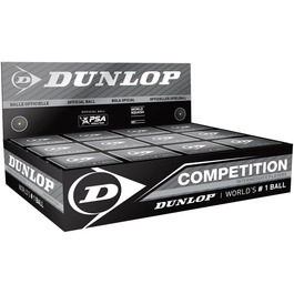 М'ячі Dunlop Competition жовті, для сквошу, 12 шт.