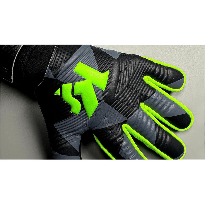 Воротарські рукавички KEEPERsport Varan8 Zone NC без захисту пальців, футбольні унісекс рукавички, 3 мм Black Claw, нова застібка, розміри 4-11