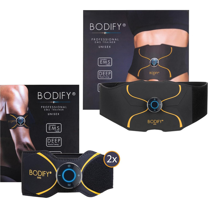 Bodify® 3в1 EMS тренажер Pro для стимуляції м'язів тіла – електростимулятор для пресу, рук і ніг, універсальний м'язовий тренажер для чоловіків і жінок, оригінал