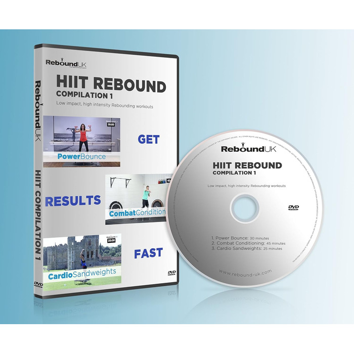 Максимус HIIT Bounce PRO Складаний батут з ручкою та DVD для дорослих