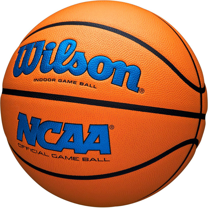 Офіційний баскетбольний м'яч WILSON NCAA Evo NXT у приміщенні, розміри 6 і 7 розмір 7 - 29.5 (Royal/Orange, розмір 7 - 29.5')