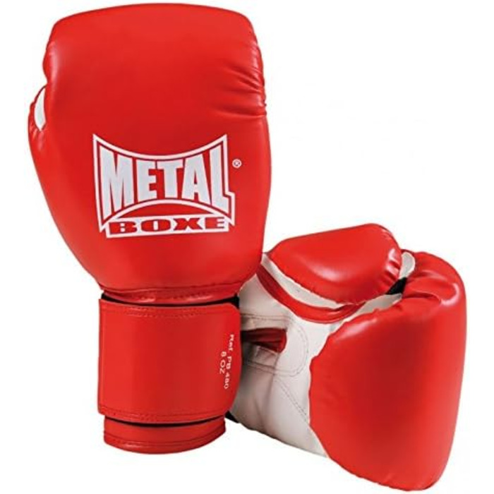 Боксерські рукавички METAL BOXE 10 унцій червоні