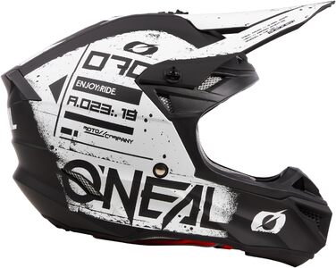 Мотокросовий шолом O'NEAL 5SRS SCARZ V.24 для дорослих, ендуро, поліакриліт, 2 оболонки, чорний/білий