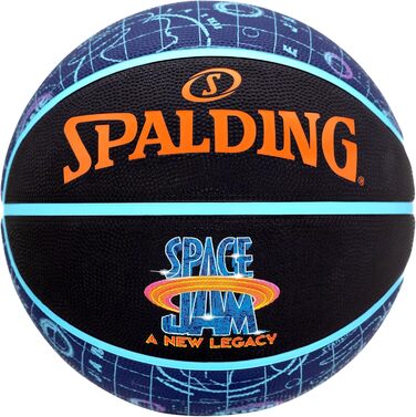 Куля для корту Spalding Space Jam Tune 84560Z Жіночі, дитячі, чоловічі баскетбольні м'ячі 84560Z7 Чорний ЄС (7 Велика Британія)