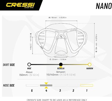 Окуляри Cressi Nano для дайвінгу чоловічі чорні