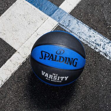 Відкритий баскетбольний м'яч Spalding Varsity Intermediate Розмір 6, 28.5 Синій / Чорний