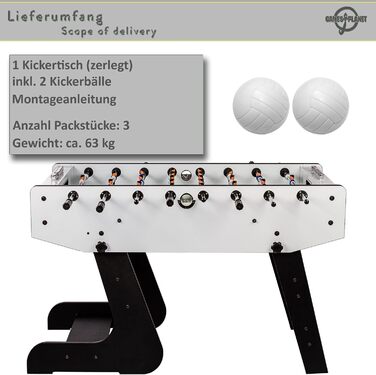 ІГРИ ПЛАНЕТА Складаний стіл для настільного футболу 'Ліверпуль', 2 м'ячі