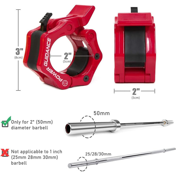 Фіксатори для олімпійської штанги 50 мм, ідеальні для кроссфіту