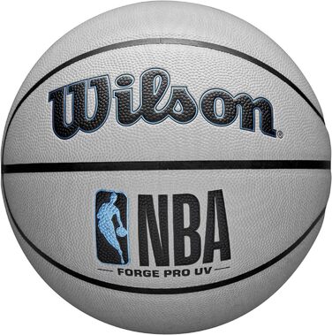 Баскетбольні м'ячі WILSON NBA Forge Series для приміщень/активного відпочинку (розмір 7 - 29.5', Forge Pro, сірий)