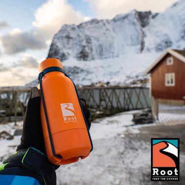 Термос Root-FTC з нержавіючої сталі для напоїв, 530/700/940 мл, ізольована пляшка для води та тренувань, з кришкою, зберігає тепло і холод до 24 годин