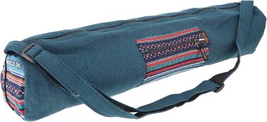 Сумка для йоги Boho Yoga Mat Bag, Сумка для йоги з Непалу - чорна, Чоловіки/Жінки, Бавовна, 70x24x14 см, Сумки для йоги Килимки One Size Бензинові