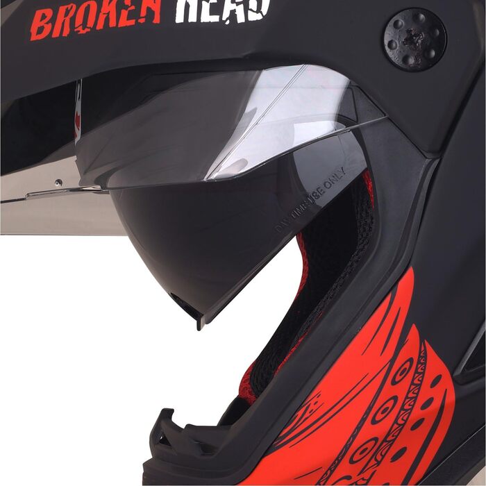Мотошолом Broken Head made2rebel з візором, сонцезахисною шторкою, для ендуро, кросу та квадроциклів