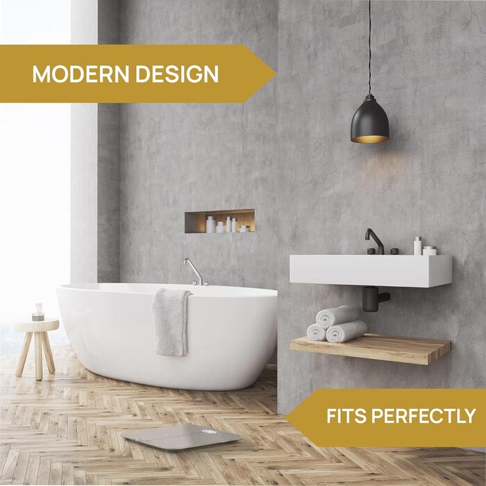 Цифрова вага INEVIFIT для людей, висока точність, велика платформа 28x28 см, срібляста, для кількох користувачів