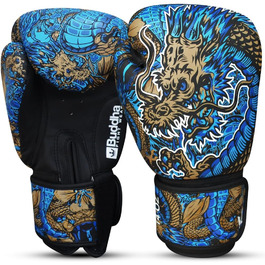 Боксерські рукавички BUDDHA FIGHT WEAR Dragon для тренувань і спарингів з муай-тай та кікбоксингу, унісекс, декілька кольорів, вага 300-360 г