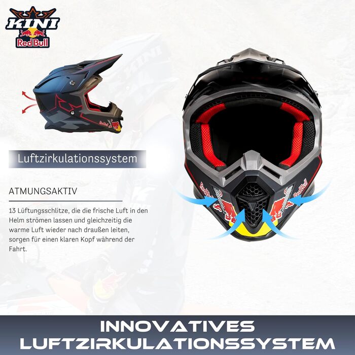 Чоловіча мотокросова кофта Kini Red Bull Division V2.3 XL, преміум-якість, сертифікована для перегонів, для ендуро та кросу