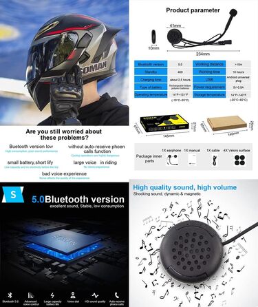 Модульний Bluetooth мотошолом для дорослих, подвійний візор, мікрофон з шумозаглушенням, сертифікат ECE, чорний/білий глянцевий або матовий