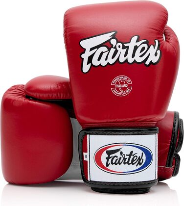 Рукавички Fairtex BGV1 Муай Тай Червоні/Білі/Чорні, 10 унцій