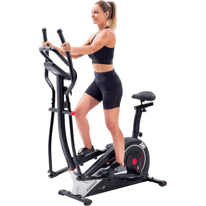 Гібридний тренажер Christopeit Sport AX 6500, 2-в-1, магнітна система гальмування, 10 рівнів навантаження, до 150 кг, чорний