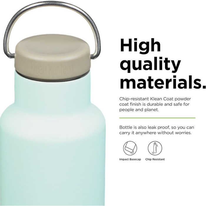 Термобутилка Klean Kanteen Classic з петлевою кришкою, синя, універсальна