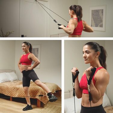 Преміум набір фітнес-резинок Sunny Health & Fitness з дверними анкерами, ручками, петлями та сумкою для зберігання — еспандери для силових тренувань, відновлення м'язів, йоги та іншого, модель 089-Combo